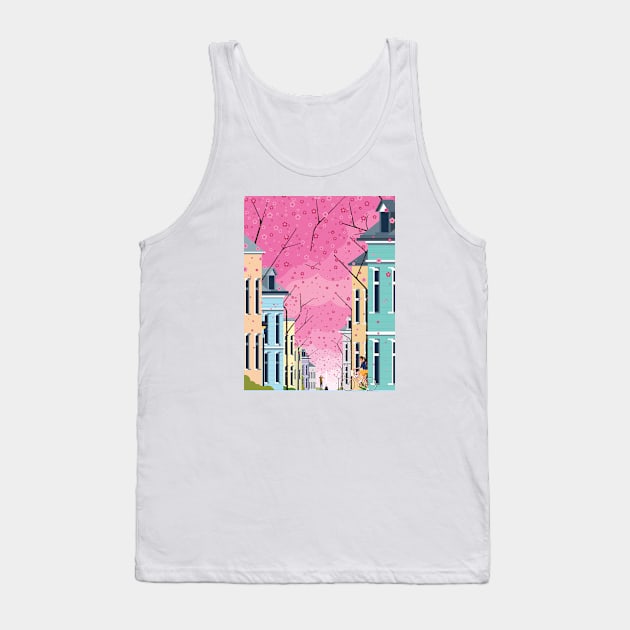 Altstadt Bonn, ft Cherry Blossom Tank Top by jamesboast